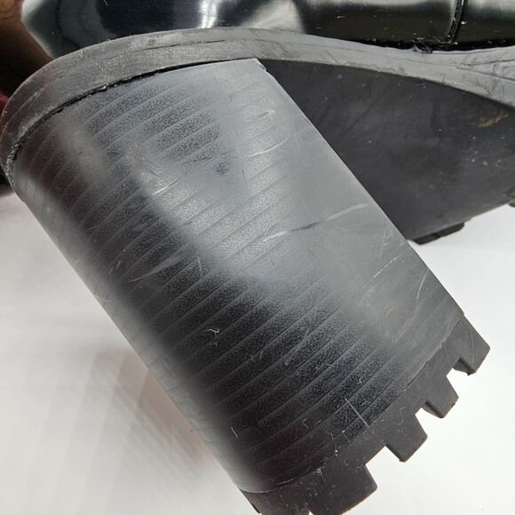 Madden Girl Kassidy Patent Platform Heel Penny Lug Loafers Black Women's 9 - Picture 6 of 11